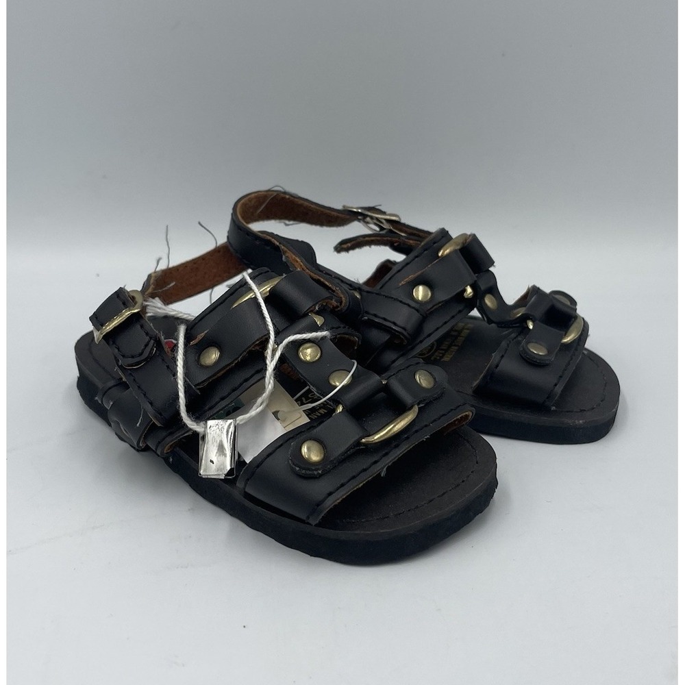 DYNA-KIDS Metal Buckle‎ Brown Leather Sandals Toddler 6 Vintage 1980